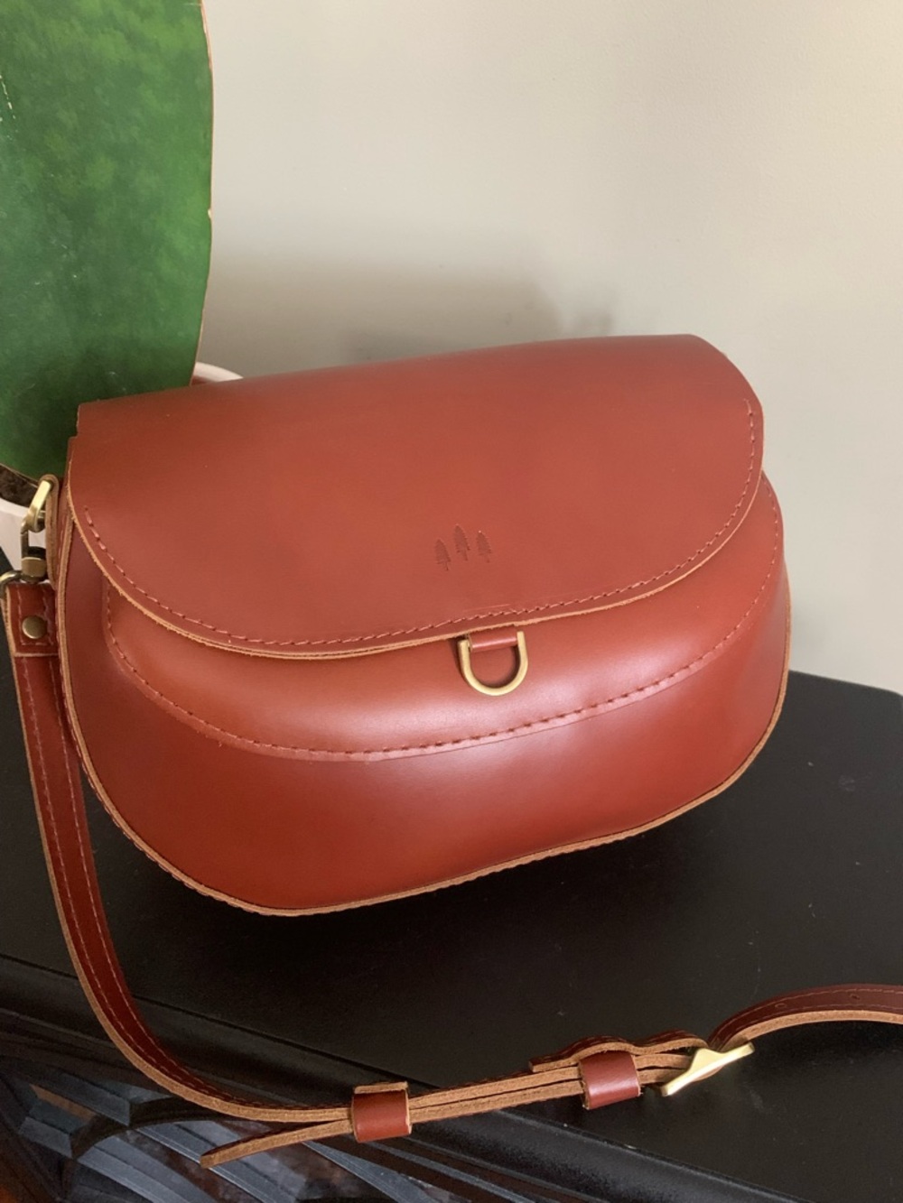 Portland Leather Goods Monaco Crossbody Bag in Madrone